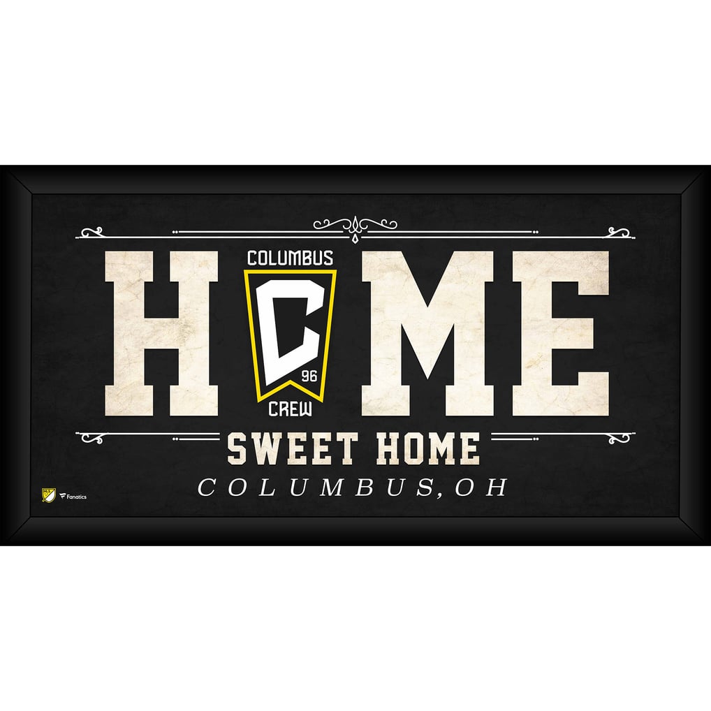Columbus Crew Fanatics Authentic Framed 10" x 20" Home Sweet Home Collage