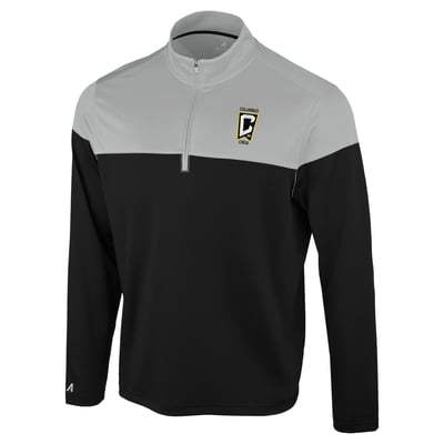 Columbus Crew Antigua Hinder Quarter-Zip Pullover - Black/Gray