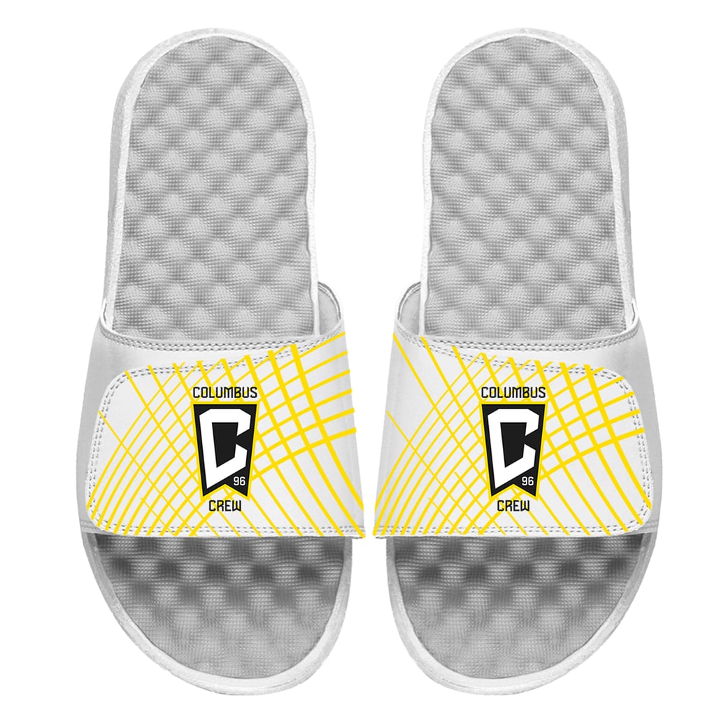  Columbus Crew ISlide Youth Lines Slide Sandals - White