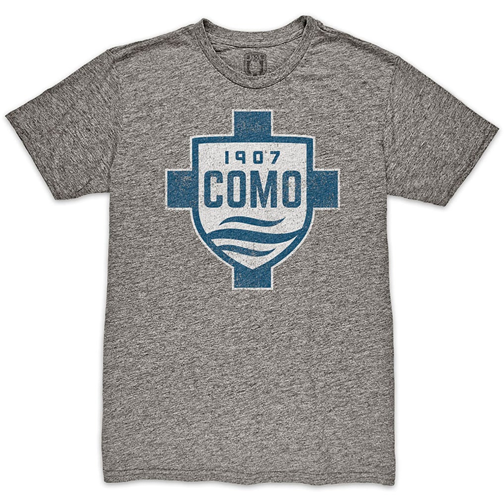  Como 1907 1863FC Color Crest Twisted Tri-Blend Slub T-Shirt - Heather Gray