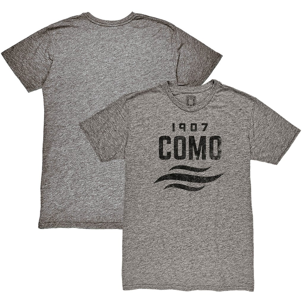  Como 1907 1863FC Mono Crest Twisted Tri-Blend Slub T-Shirt - Heather Gray
