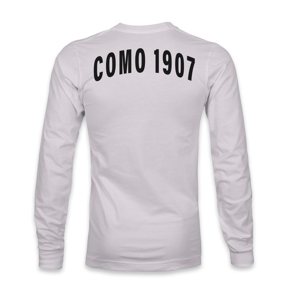 Como 1907 1863FC  Team Arch Long Sleeve T-Shirt - Silver