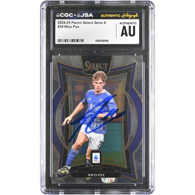 Nico Paz Como 1907 Autographed 1907 Autographed 2024-25 Panini Select Serie A #39 CGC Authenticated Card