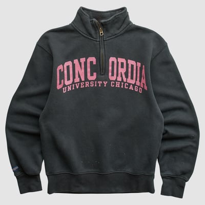 Concordia University (IL) Cougars Jansport 2000s 1/4 Zip Sweatshirt - Black - XXS by Fanatics Real Vintage