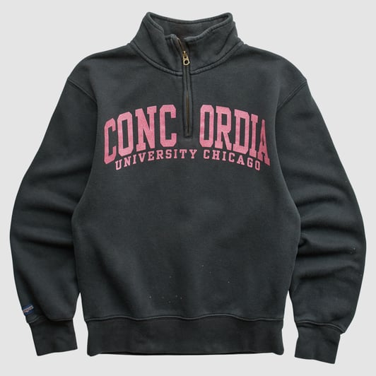 Concordia University (IL) Cougars Jansport 2000s 1/4 Zip Sweatshirt - Black - XXS by Fanatics Real Vintage