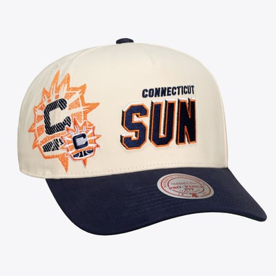 Connecticut Sun Mitchell & Ness Unisex Big Time Pro Crown Adjustable Hat - Cream