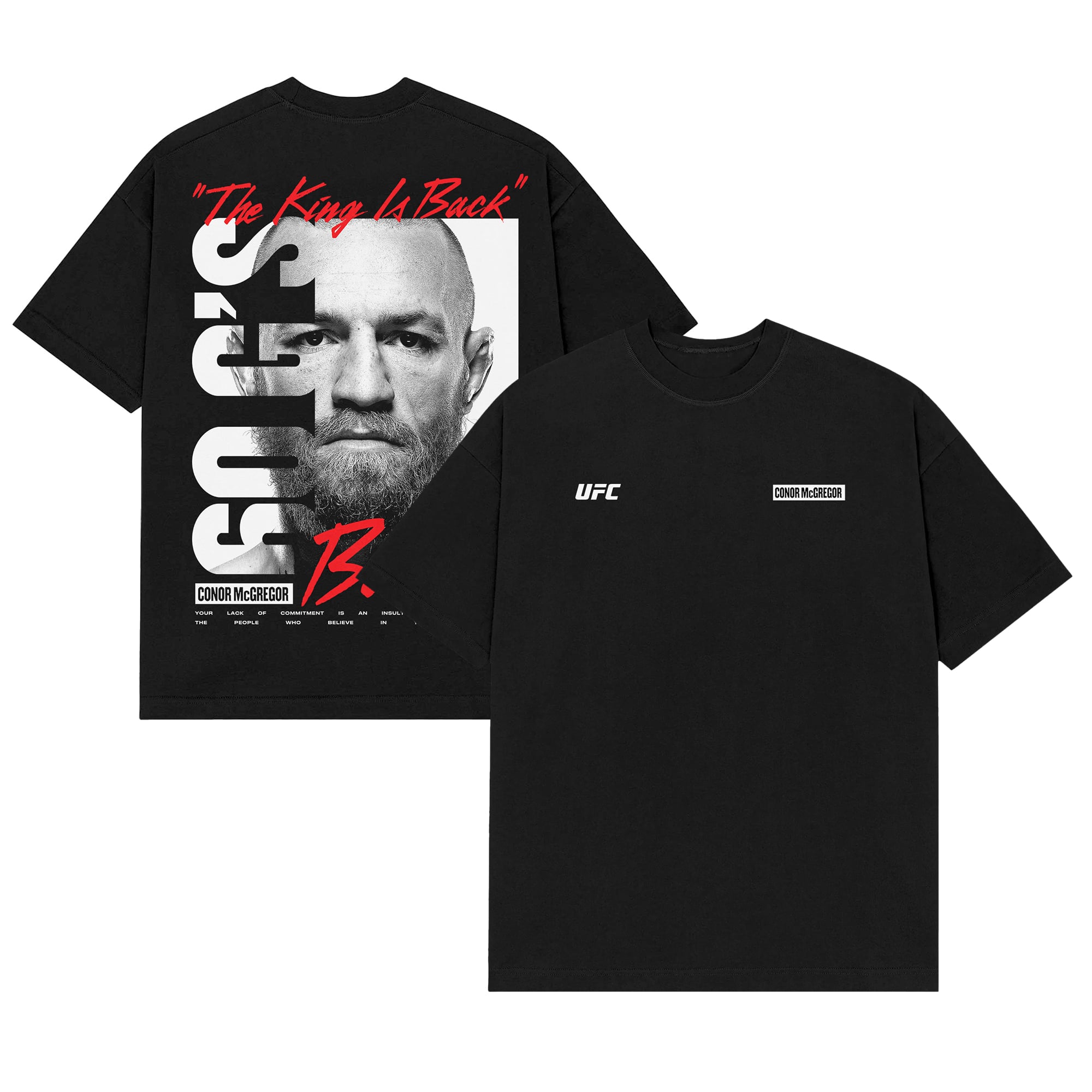 Conor McGregor UFC King Billboard Boxy T-Shirt - Black