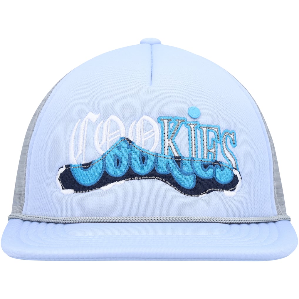 Cookies Upper Echelon Trucker Snapback Hat - Light Blue/Gray 