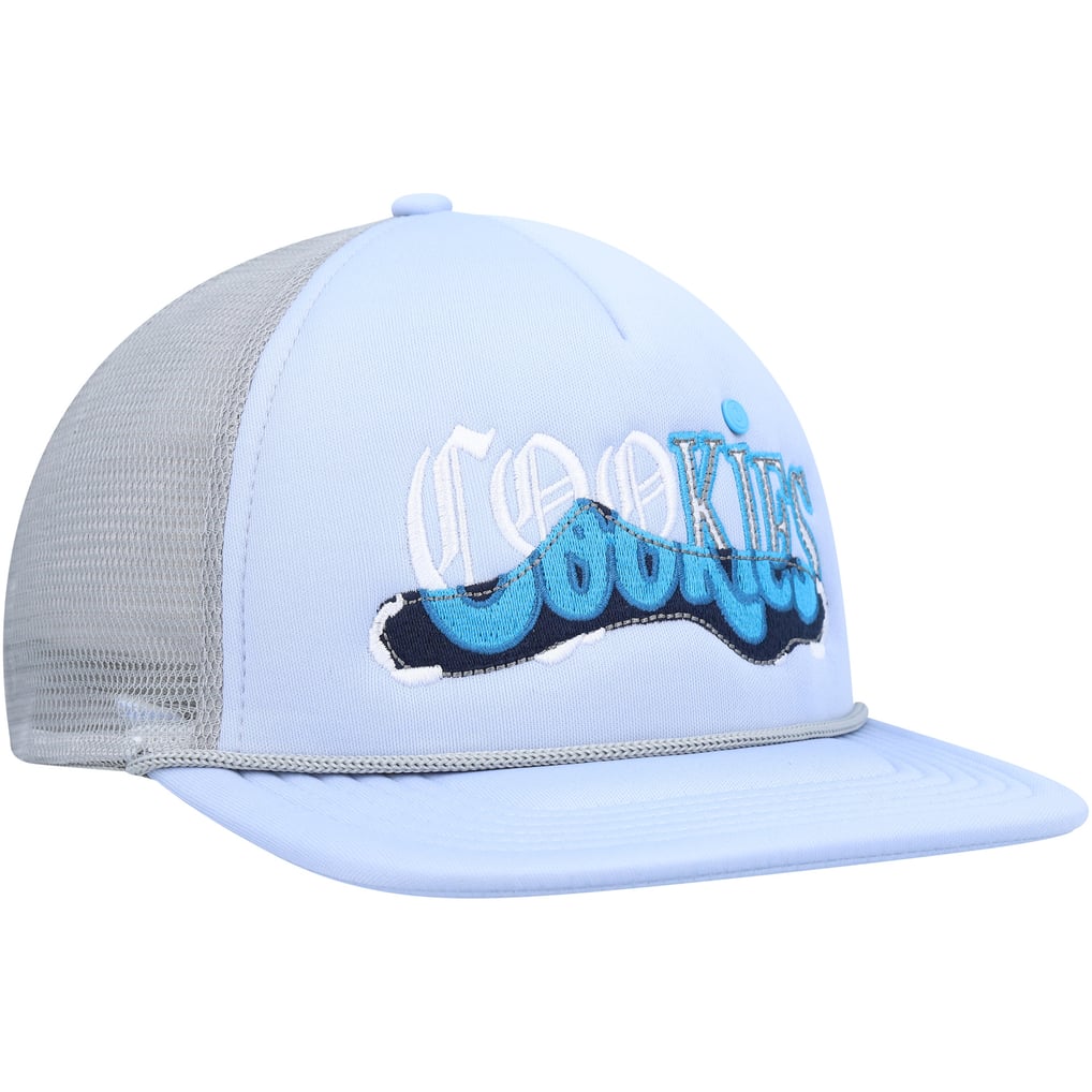 Cookies Upper Echelon Trucker Snapback Hat - Light Blue/Gray 