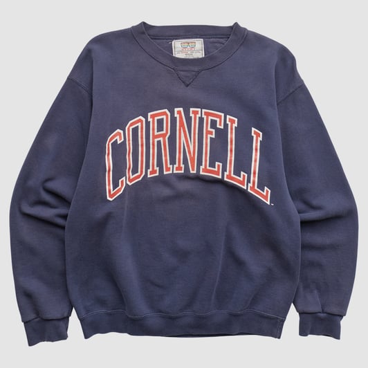 Cornell Big Red 20/20 90s Pullover Sweatshirt - Navy - S by Fanatics Real Vintage