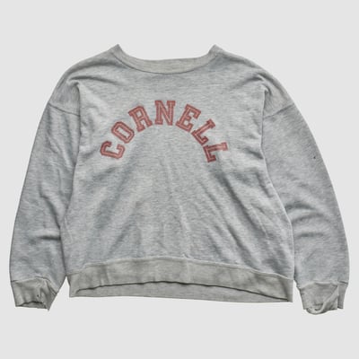 Cornell Big Red 80s Pullover Sweatshirt - Heather Gray - M by Fanatics Real Vintage