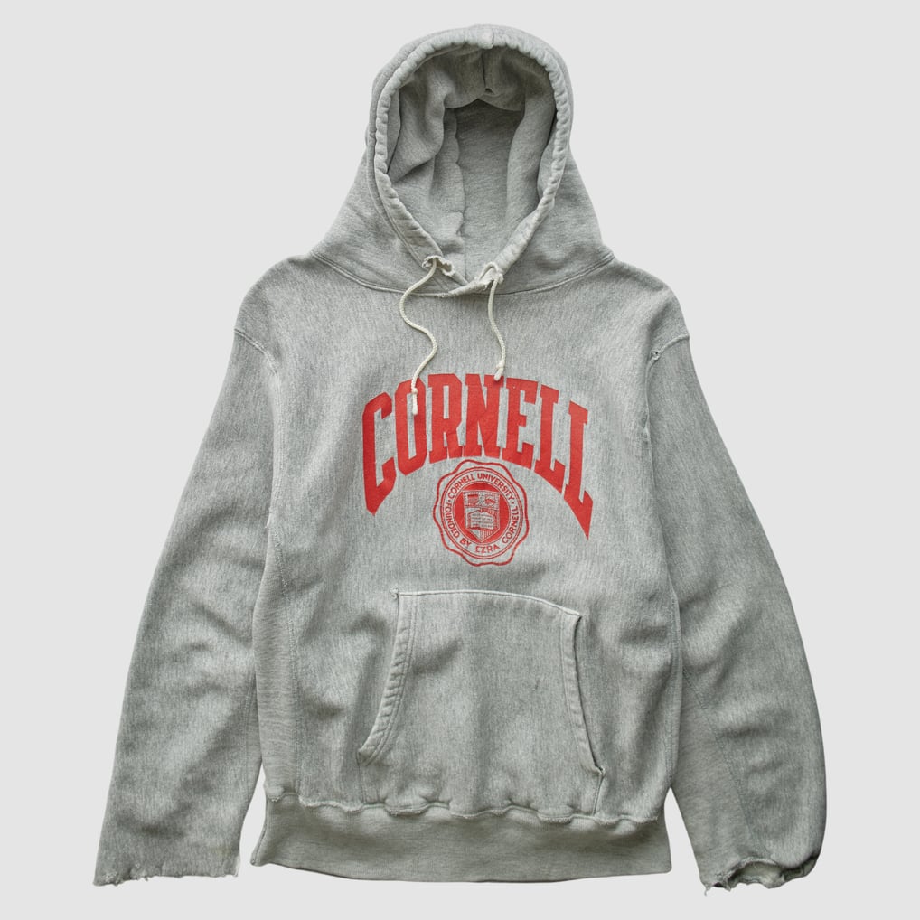 Cornell Big Red 90s Pullover Sweatshirt - Heather Gray - S by Fanatics Real Vintage