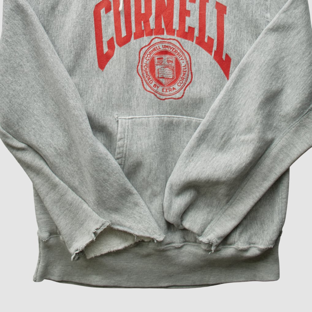 Cornell Big Red 90s Pullover Sweatshirt - Heather Gray - S by Fanatics Real Vintage