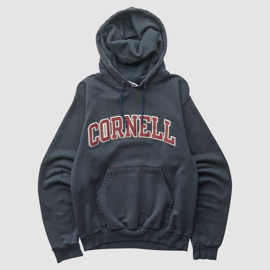 Cornell Big Red Champion 2000s Hooded Pullover Sweatshirt - Black - XXS by Fanatics Real Vintage