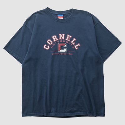 Cornell Big Red Champion 2000s T-shirt - Navy - XL by Fanatics Real Vintage