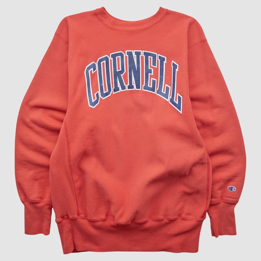 Cornell Big Red Champion 90s Pullover Sweatshirt - Red - XS by Fanatics Real Vintage