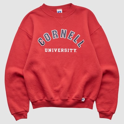 Cornell Big Red Russell 2000s Pullover Sweatshirt - Red - XS by Fanatics Real Vintage