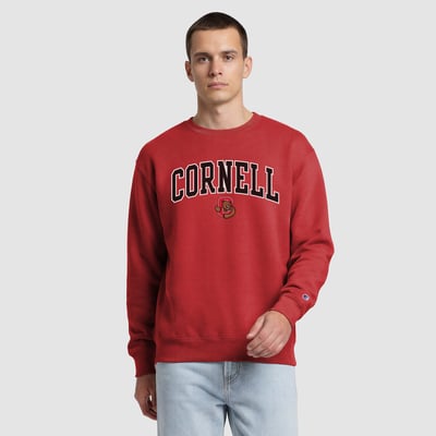  Cornell Big Red Champion Contrast Sweatshirt - Red