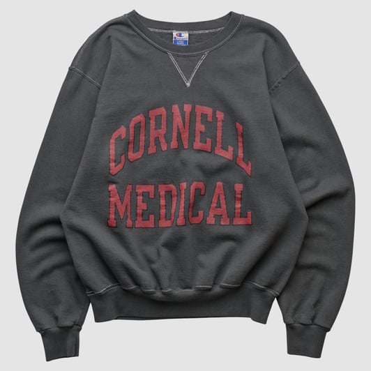 Cornell College Rams Champion 90s Pullover Sweatshirt - Charcoal - M by Fanatics Real Vintage