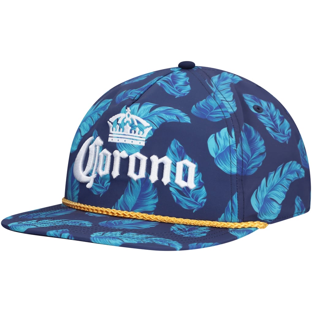 Corona  Beer Rope Floral Golfer Adjustable Hat - Navy
