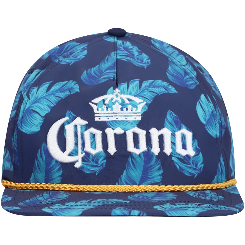 Corona  Beer Rope Floral Golfer Adjustable Hat - Navy