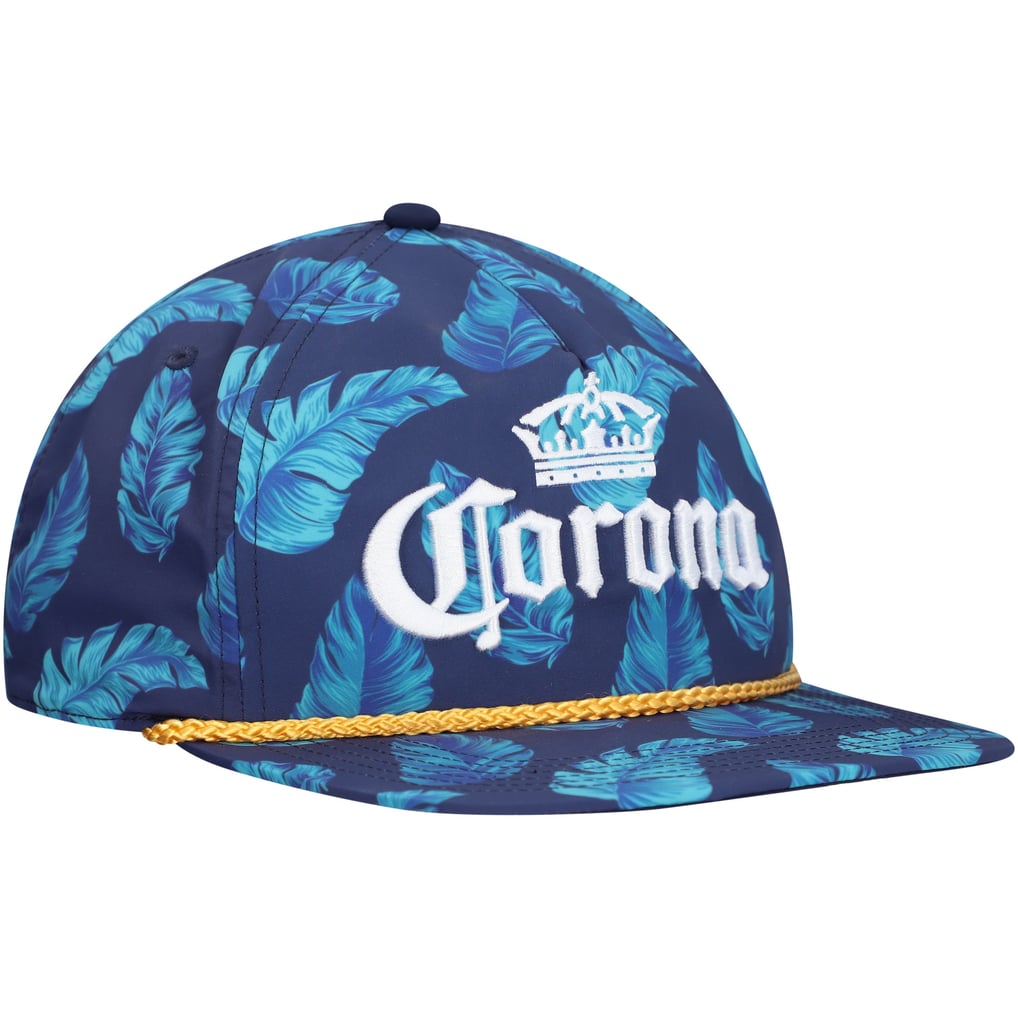 Corona  Beer Rope Floral Golfer Adjustable Hat - Navy