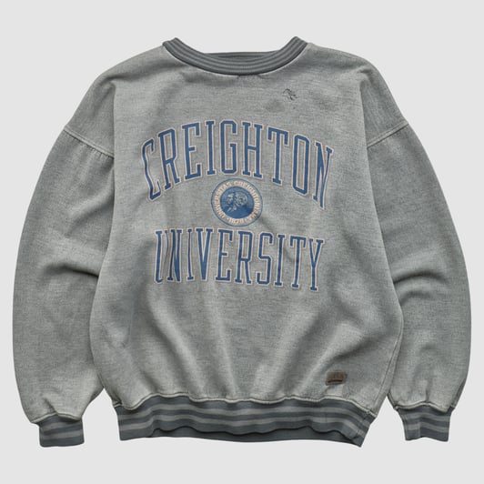 Creighton Bluejays Gear For Sport 2000s Pullover Sweatshirt - Heather Gray - L by Fanatics Real Vintage