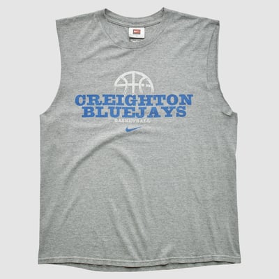 Creighton Bluejays Nike 2000s Tank - Heather Gray - L by Fanatics Real Vintage