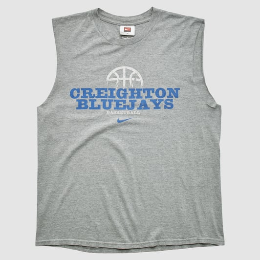 Creighton Bluejays Nike 2000s Tank - Heather Gray - L by Fanatics Real Vintage