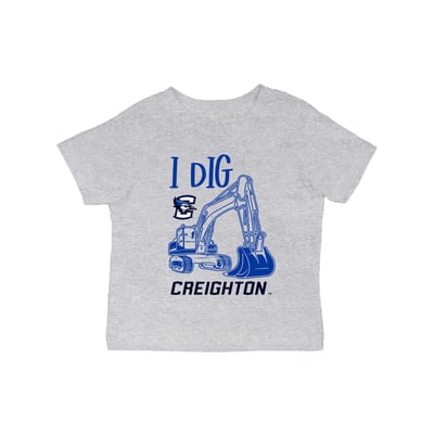 Creighton Bluejays Vive La Fete Infant Excavator T-Shirt - Gray