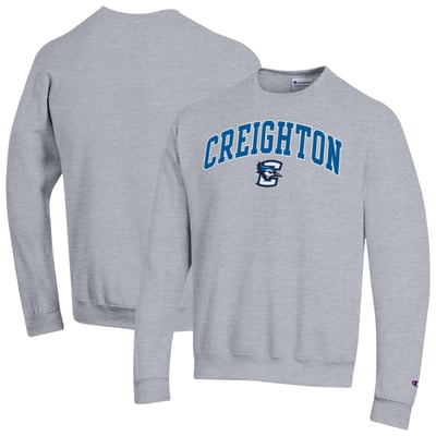 Creighton Bluejays Champion Arch Powerblend Sweatshirt - Heather Gray
