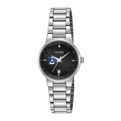 Creighton Bluejays Citizen Watch Women's Black Dial Stainless Steel Watch - Silver