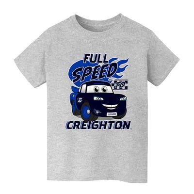  Creighton Bluejays Vive La Fete Youth Full Speed T-Shirt - Gray