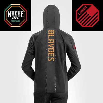 Curtis Blaydes Women's UFC Zenith by Venum Authentic Fight Night Noche Full-Zip Walkout Hoodie - Black