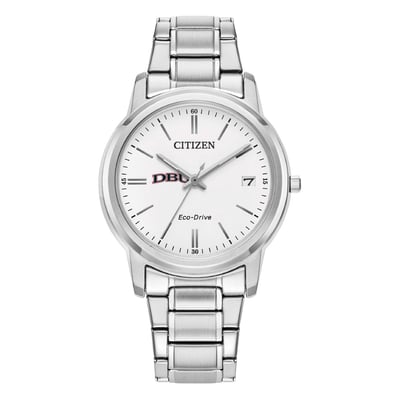  Dallas Baptist Patriots Citizen Watch Women's Eco-Drive White Dial Stainless Steel Watch - Silver