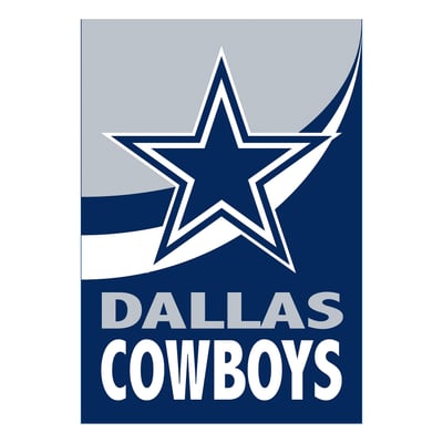  Dallas Cowboys 12.5" x 28" Color Wave Double-Sided Burlap Garden Flag