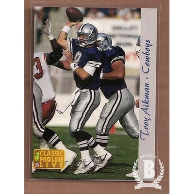 1993 Pro Line Previews #PL1 Troy Aikman Live