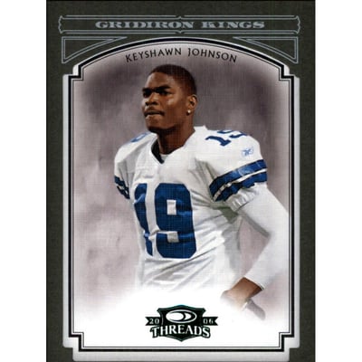 2006 Donruss Threads Pro Gridiron Kings Framed Green #28 Keyshawn Johnson