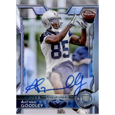 2015 Topps Chrome Rookie Autographs Refractors #186 Antwan Goodley
