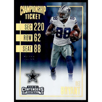 2016 Panini Contenders Championship Ticket #3 Dez Bryant