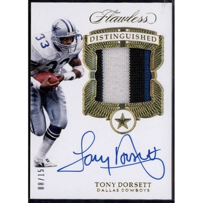 2017 Panini Flawless Distinguished Patch #DI-DO Tony Dorsett Auto /15