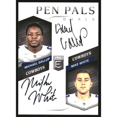 2018 Elite Pen Pals Duals #6 Michael Gallup/Mike White