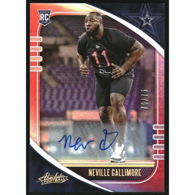 2020 Absolute Signature Rookies Spectrum Red #183 Neville Gallimore/75