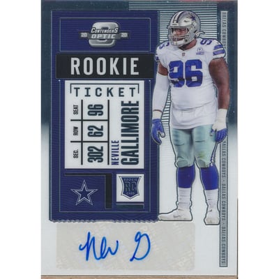 2020 Panini Contenders Optic #168 Neville Gallimore AU RC