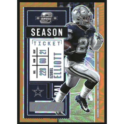 2020 Panini Contenders Optic Orange #17 Ezekiel Elliott