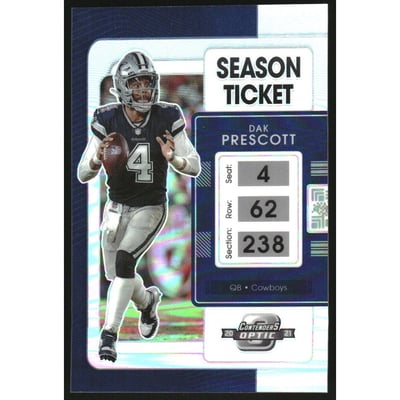 2021 Panini Contenders Optic Silver #11 Dak Prescott