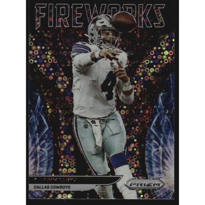 2021 Panini Prizm Fireworks Prizms No Huddle #17 Dak Prescott
