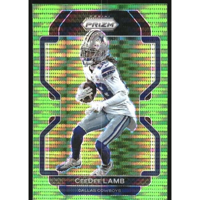 2021 Panini Prizm Prizms Neon Green Pulsar #239 CeeDee Lamb