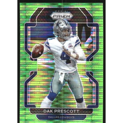2021 Panini Prizm Prizms Neon Green Pulsar #242 Dak Prescott
