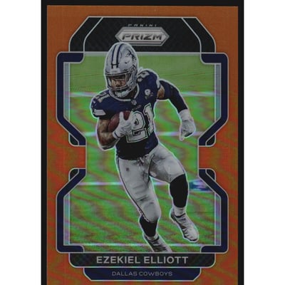 2021 Panini Prizm Prizms Orange #243 Ezekiel Elliott